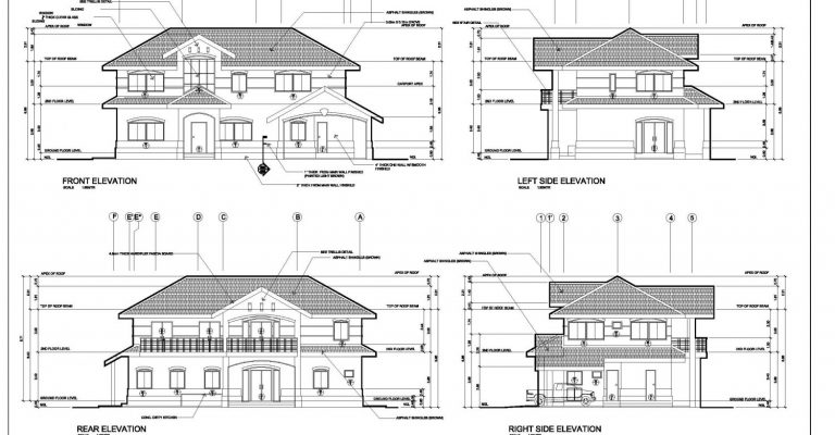architecture-elevation cad drafting SERVICES